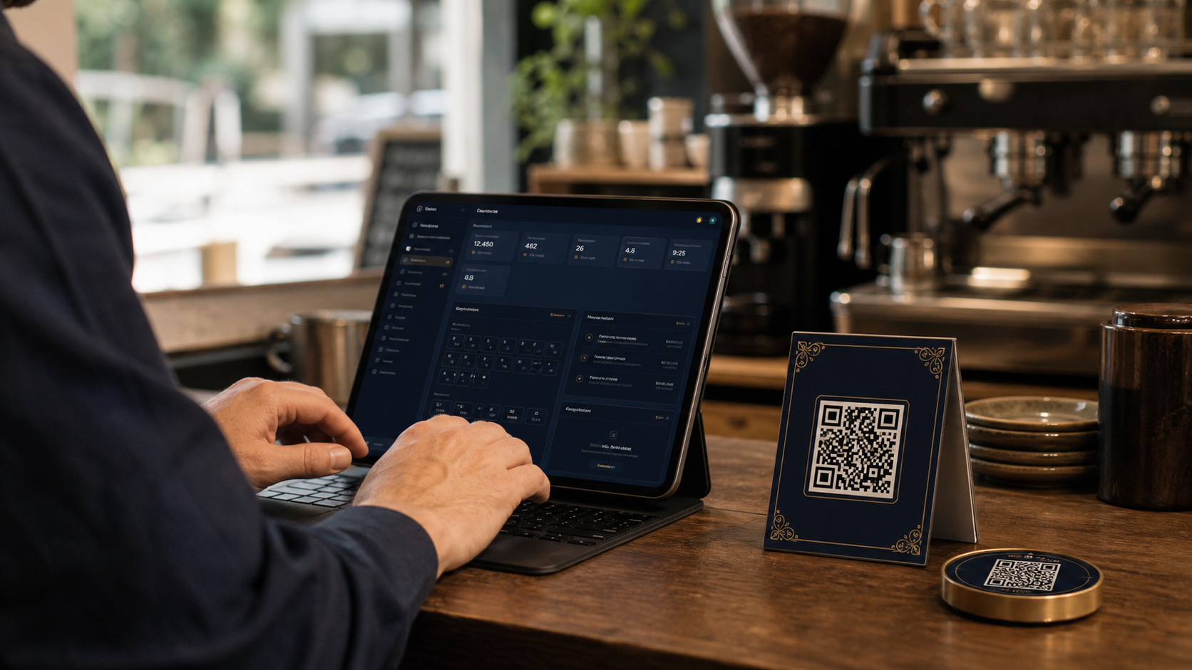 Moderner Restaurantkontext für Gastlink Branding