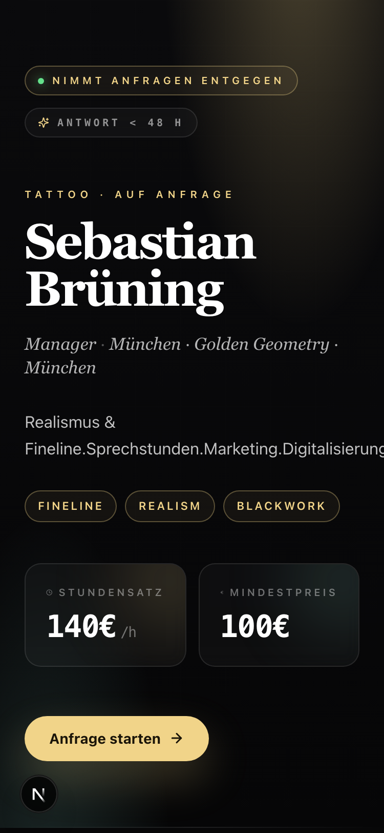 Mobile StudioLink Artist-Buchung